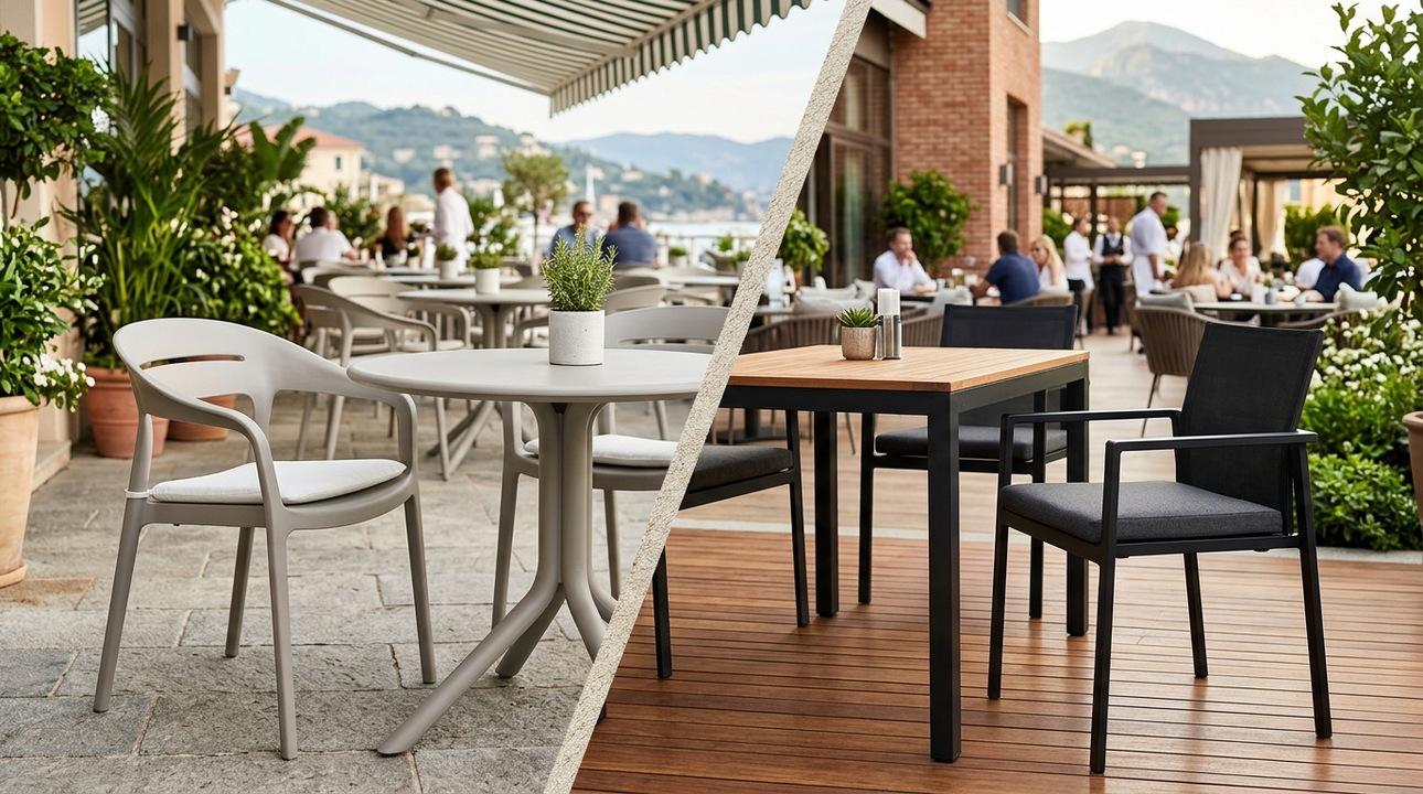 Aluminium oder Polypropylen f&uuml;r Terrassenm&ouml;bel? Ein Leitfaden f&uuml;r die Gastronomie