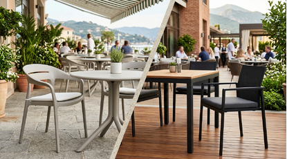 Aluminium oder Polypropylen f&uuml;r Terrassenm&ouml;bel? Ein Leitfaden f&uuml;r die Gastronomie